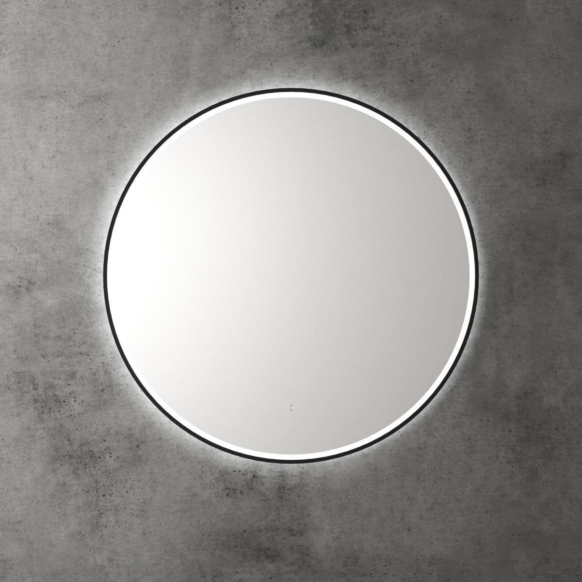 Windsor Round LED Mirror 900mm Matte Black