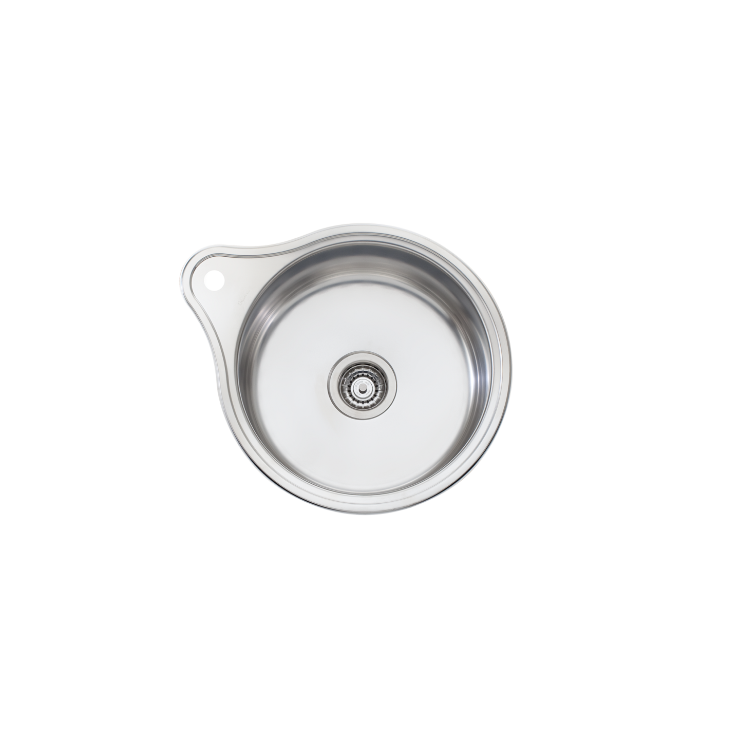 Solitaire Round Bowl Sink With Tap Landing Stainless Steel