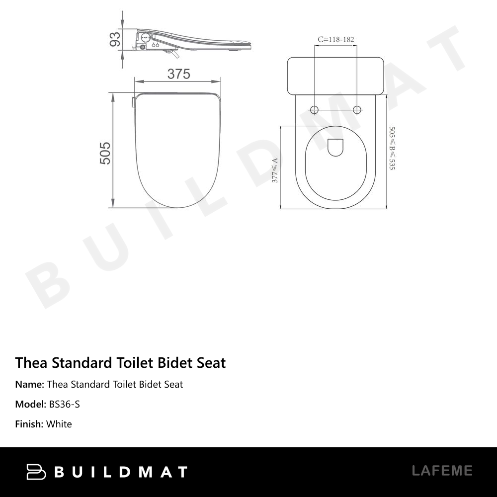 Thea Standard Toilet Bidet Seat