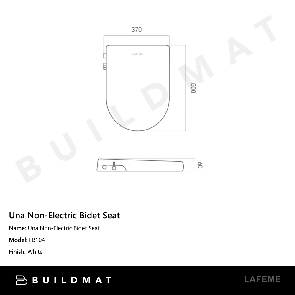 Una Non-Electric Bidet Seat