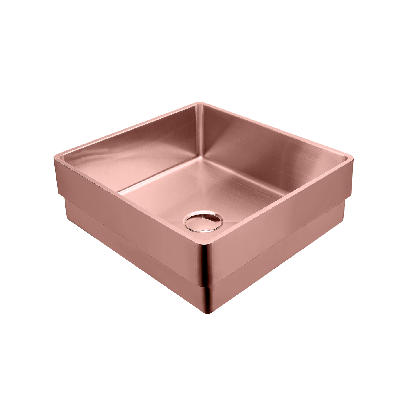 Milan Rectangular Stainless Steel Inset Basin Copper