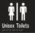 Metlam Unisex Toilets Divided Braille In Designer Black