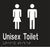 Unisex Toilet Braille In Designer Black