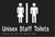 Metlam Unisex Staff Toilets Divided Braille In Designer Black