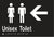 Unisex Toilet And Left Arrow Braille In Designer Black