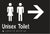 Unisex Toilet And Right Arrow Braille In Designer Black