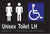 Metlam Unisex Accessible Toilet Left Hand Braille In Designer Black