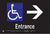 Accessible Entrance And Right Arrow Braille In Designer Black