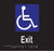 Accessible Exit Braille In Designer Black