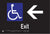 Metlam Accessible Exit And Left Arrow Braille In Designer Black