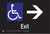 Accessible Exit And Right Arrow Braille In Designer Black