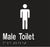 Male Toilet Braille In Designer Black