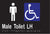 Male Accessible Toilet Left Hand Braille In Designer Black