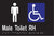 Male Accessible Toilet Right Hand Braille In Designer Black