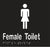 Female Toilet Braille In Designer Black