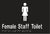 Female Staff Toilet Braille In Designer Black