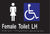 Metlam Female Accessible Toilet Left Hand Braille In Designer Black