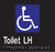 Accessible Toilet Left Hand Braille In Designer Black