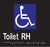 Metlam Accessible Toilet Right Hand Braille In Designer Black