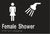 Female Shower Braille In Designer Black