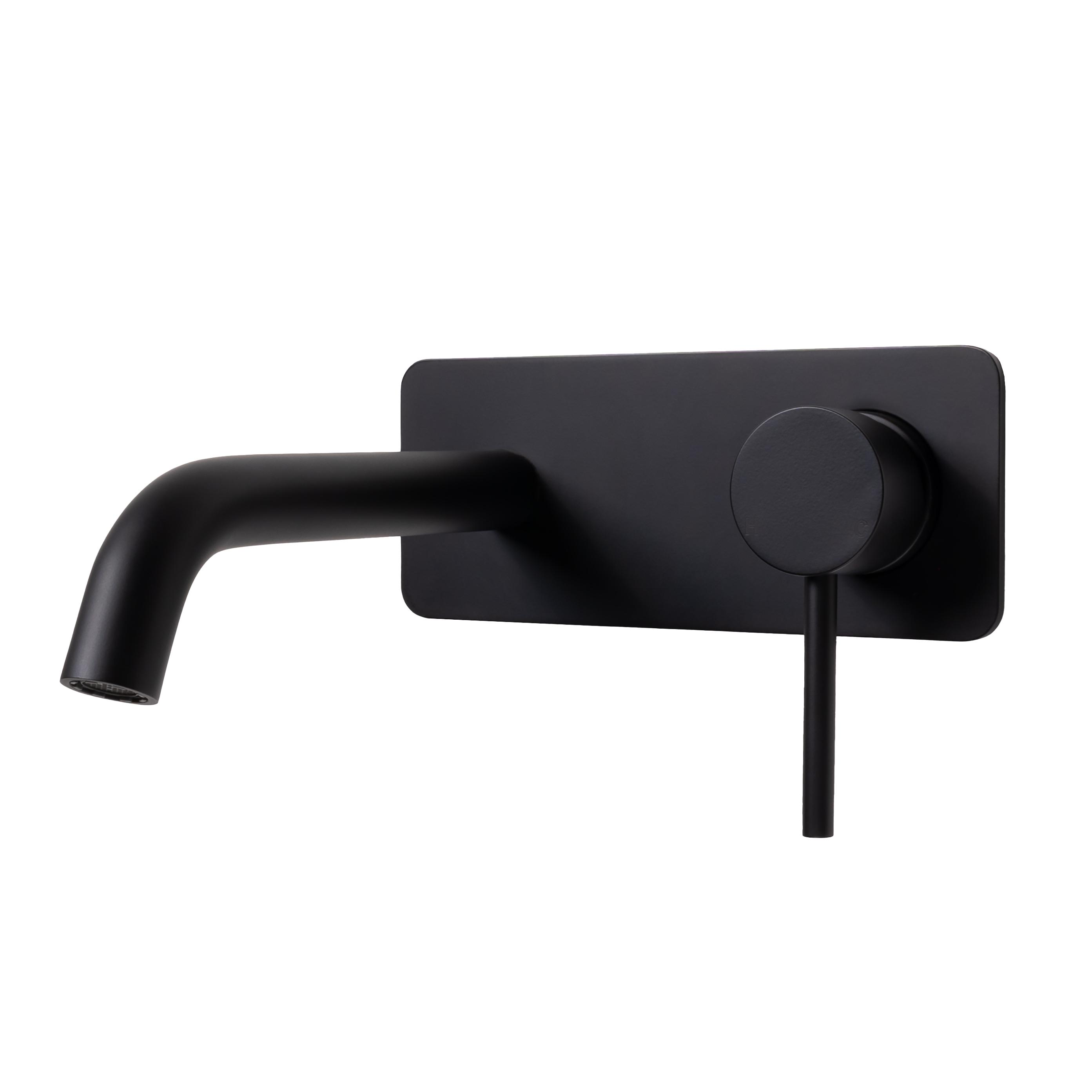 Mira Matte Black Wall Mixer and Spout