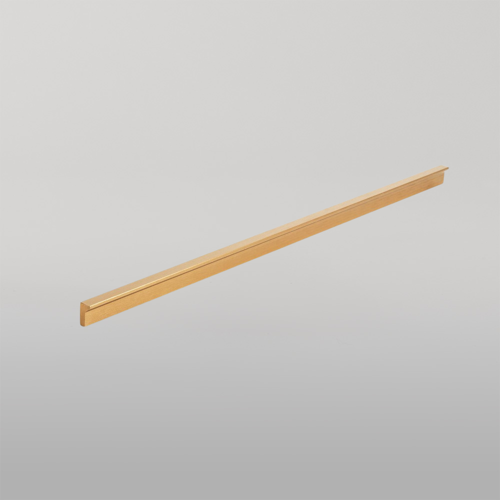 Momo Angle Pull Handle 480mm Brushed Dark Brass