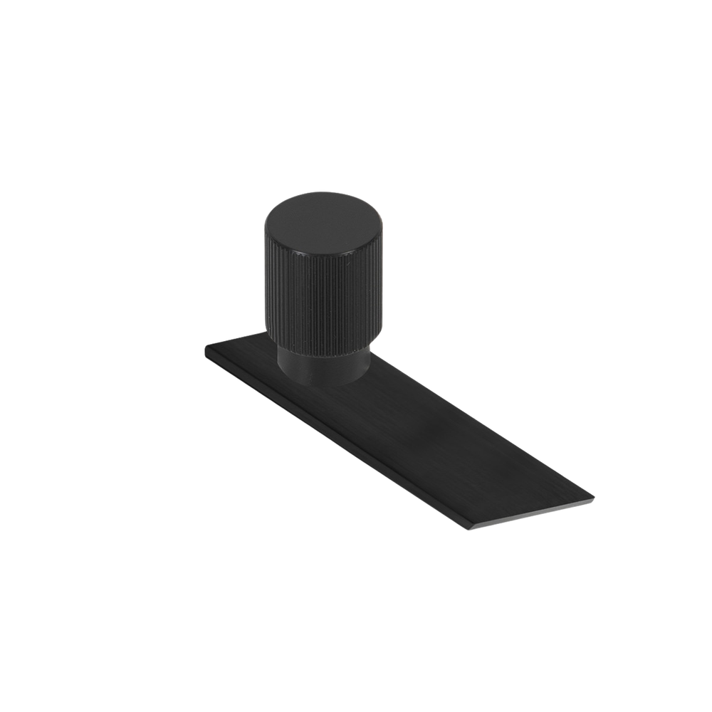 Momo Arpa Round Knob And Backplate 22mm Brushed Black