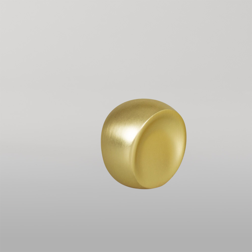 Momo Ball Knob 24mm Brushed Matte Brass