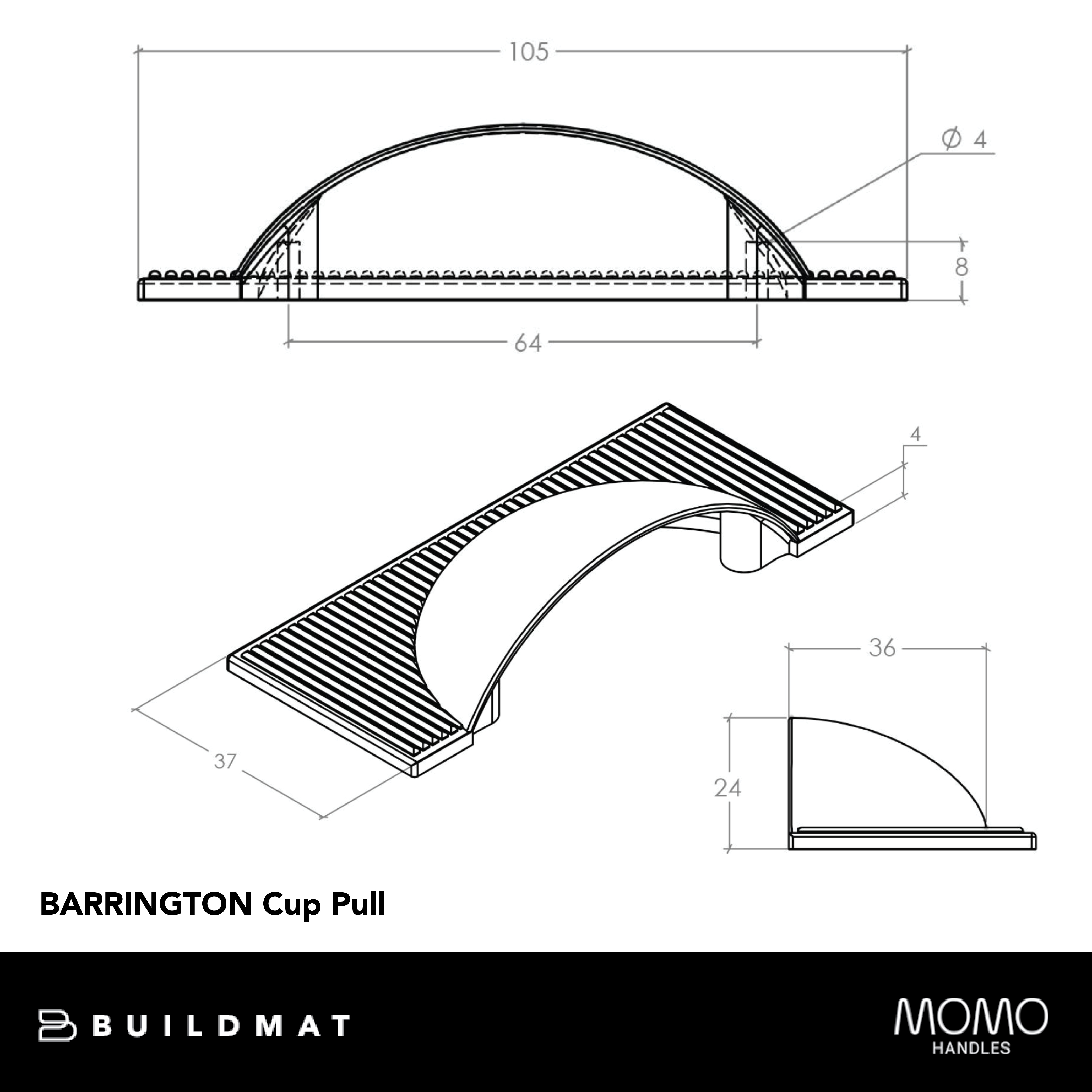 Momo Barrington Cup Pull 64mm Bronze