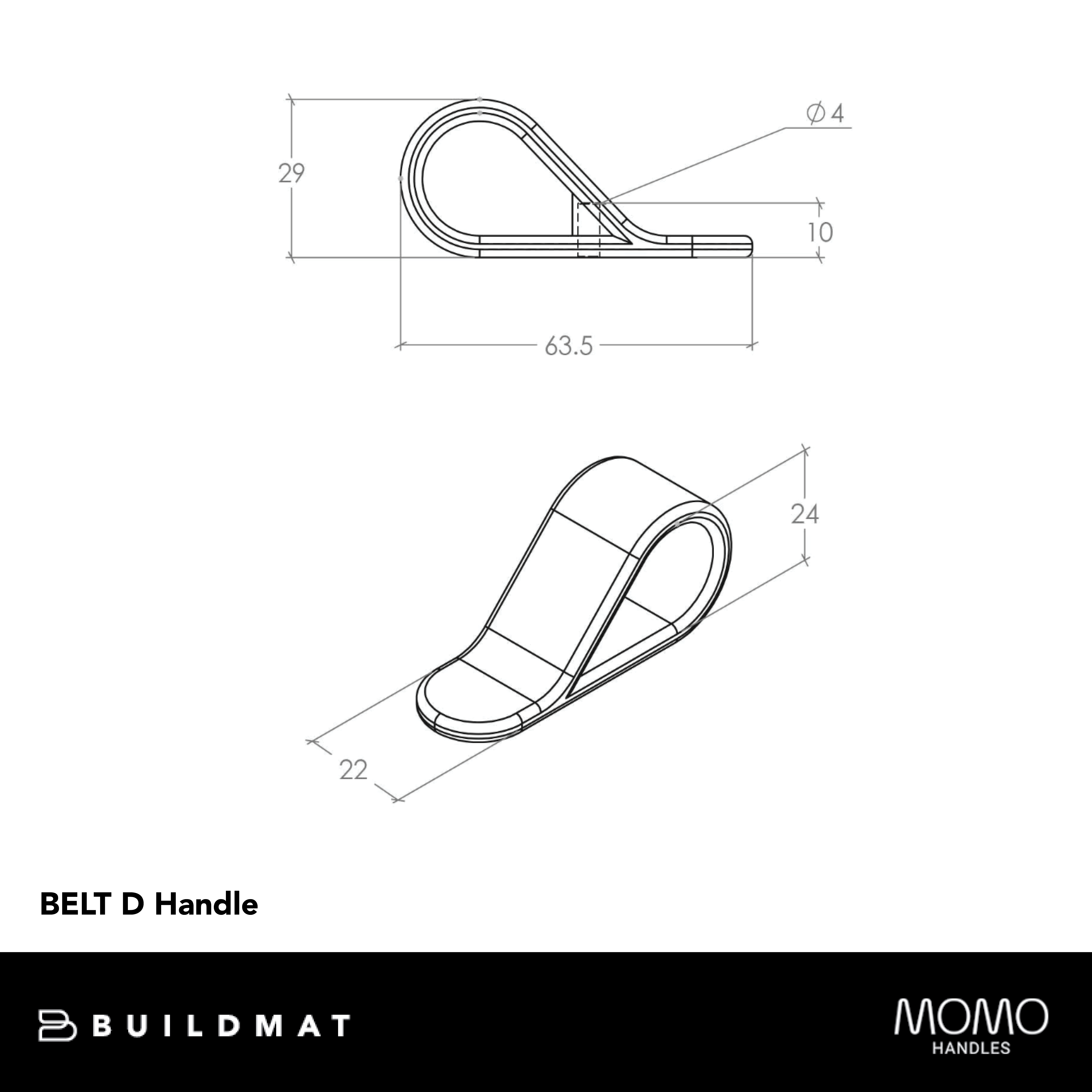 Momo Belt D Handle 160mm Forest Green