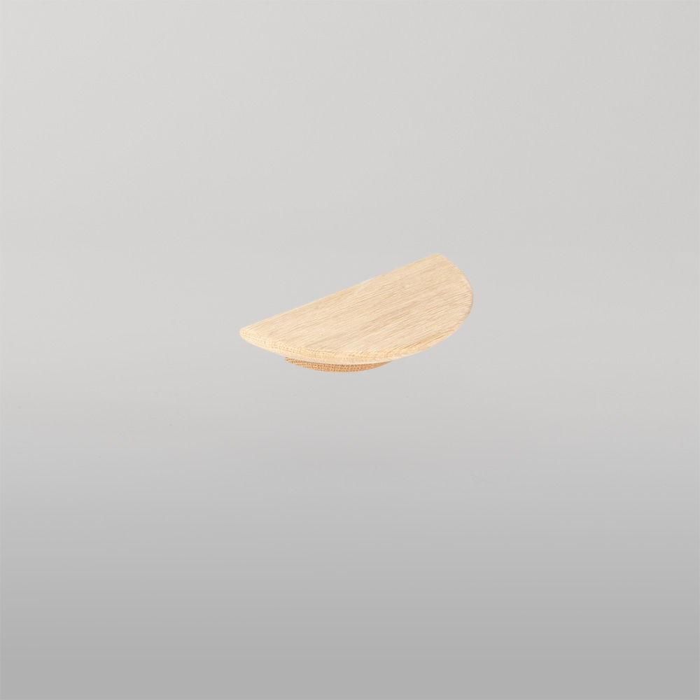 Momo Daintree Half Round Timber Handle 100mm Raw American Oak