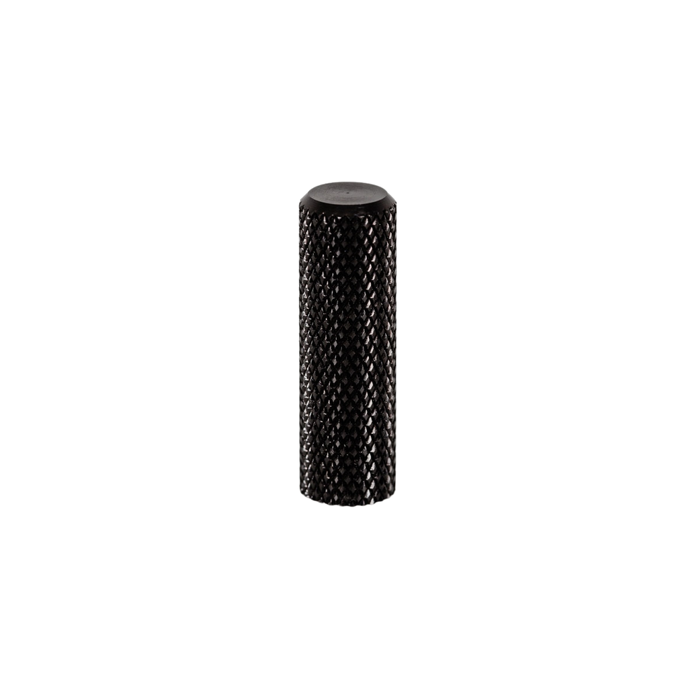 Momo Graf Knurled Cylinder Knob 10mm Brushed Black