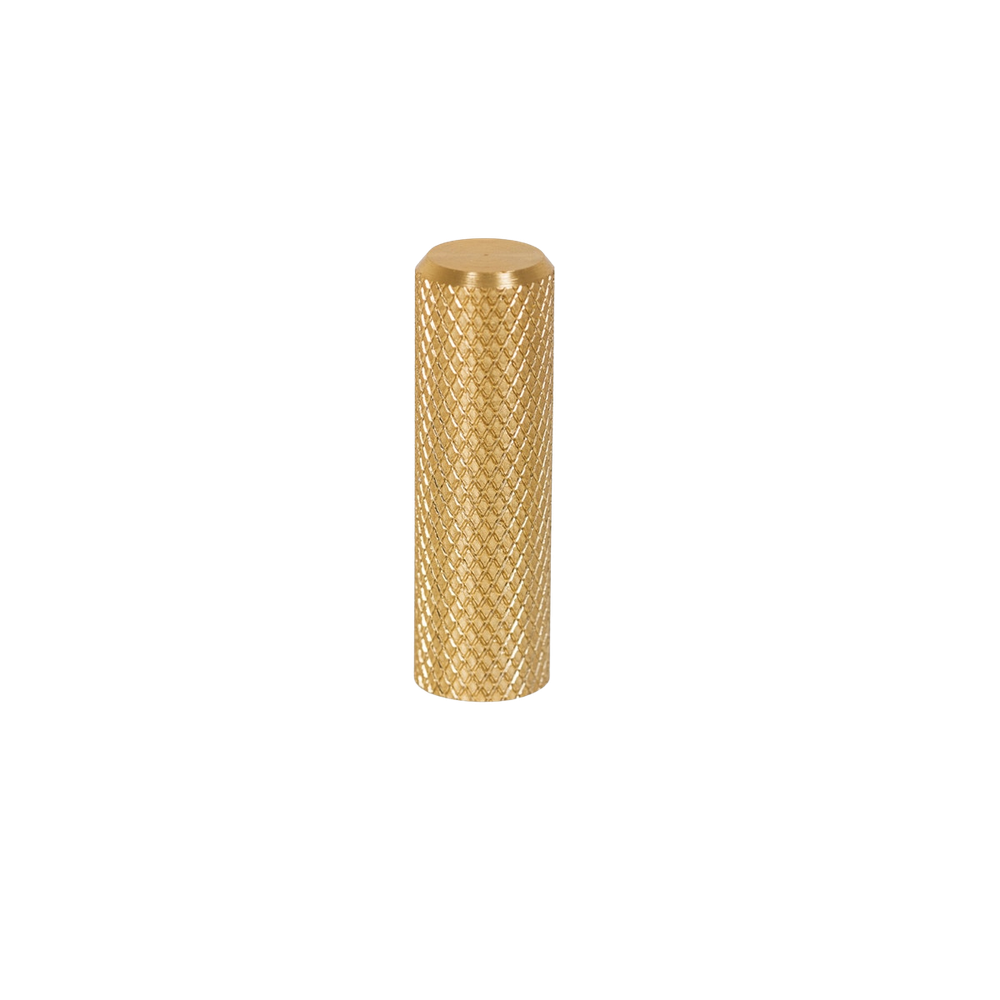 Momo Graf Knurled Cylinder Knob 10mm Brushed Dark Brass