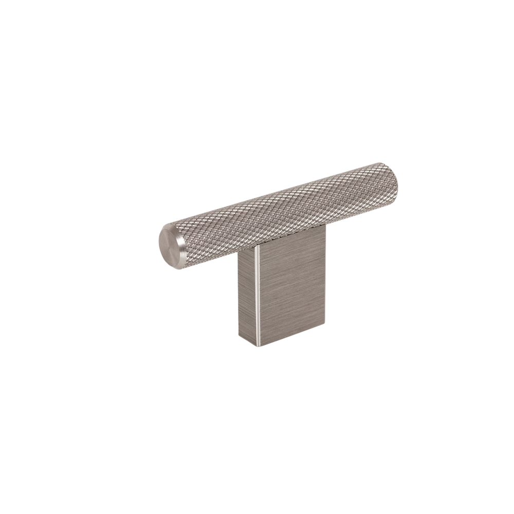 Momo Graf Knurled T Knob 60mm Dull Brushed Nickel