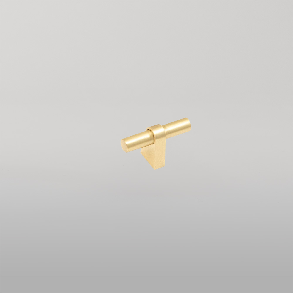 Momo Loreto T Knob 60mm Brushed Matte Brass