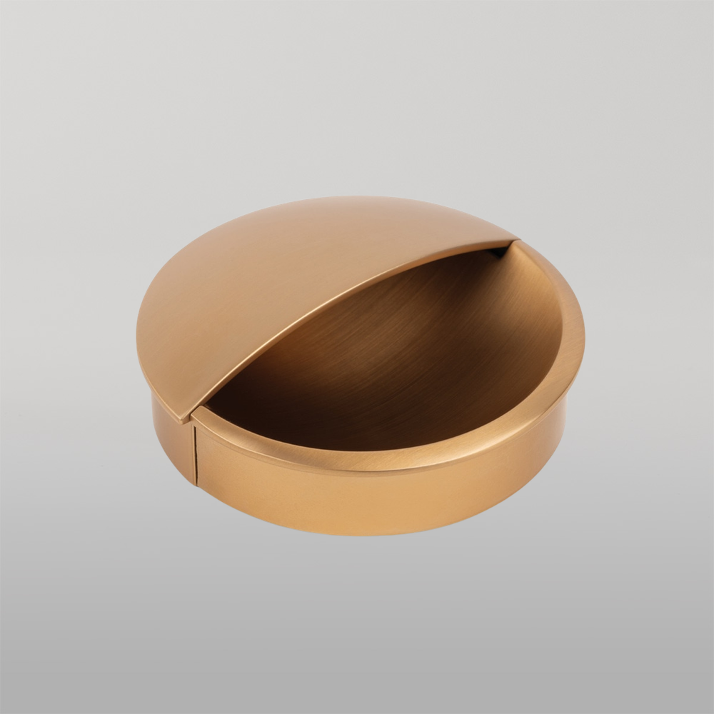 Momo Lidd Flush Pull 60mm Brushed Dark Brass