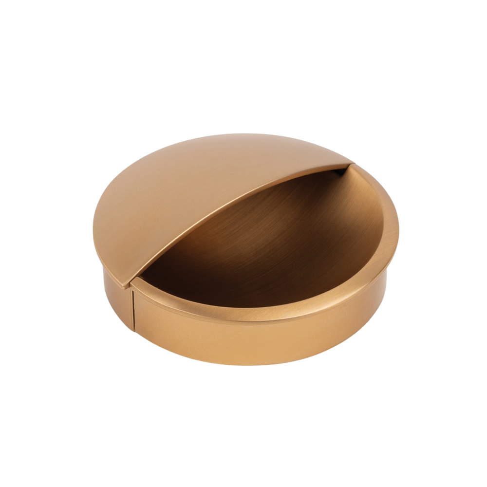 Momo Lidd Flush Pull 60mm Brushed Dark Brass