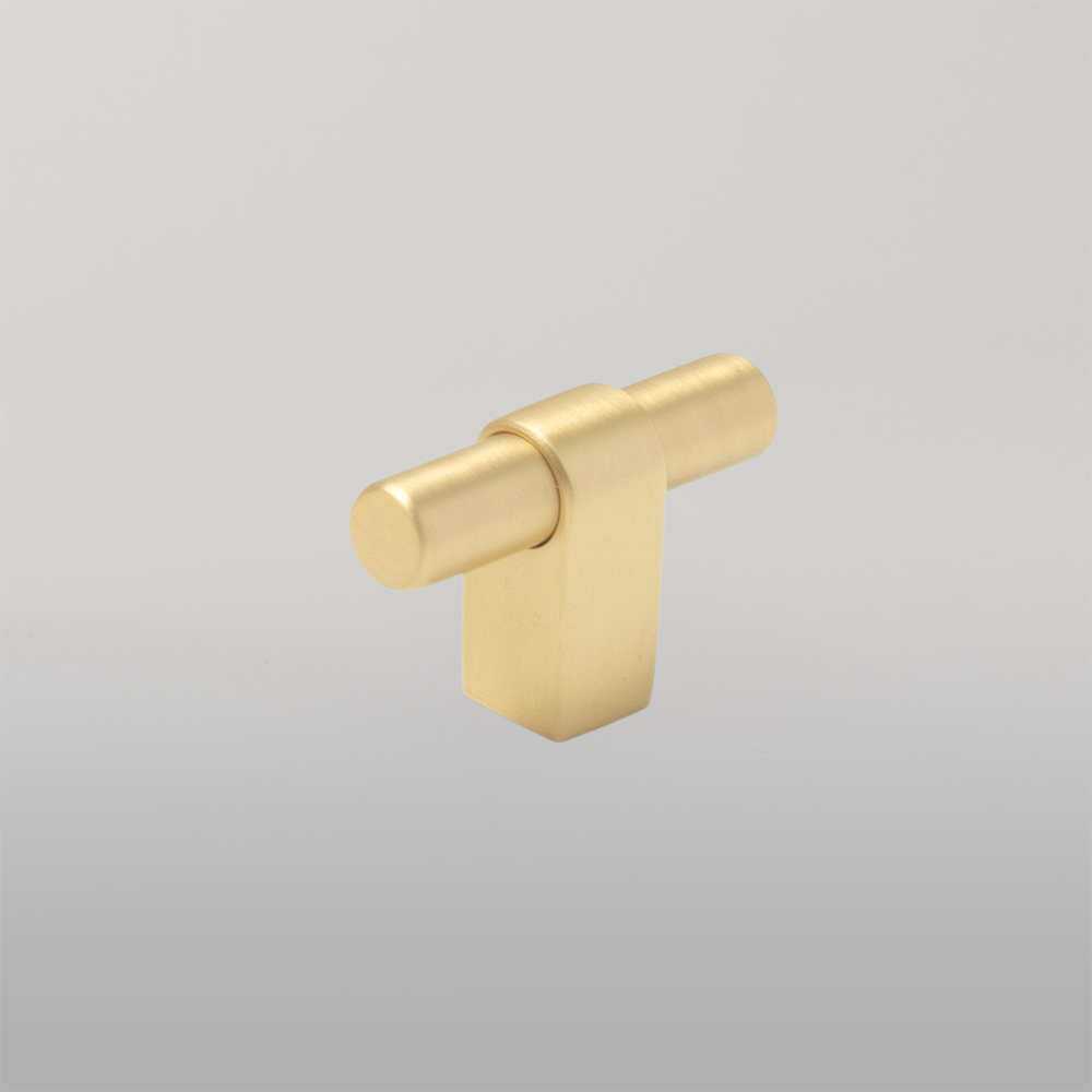 Momo Maida T Knob 52mm Brushed Satin Brass