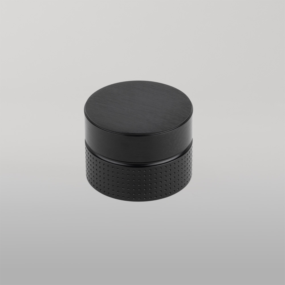 Momo Point Round Knob 40mm Brushed Black