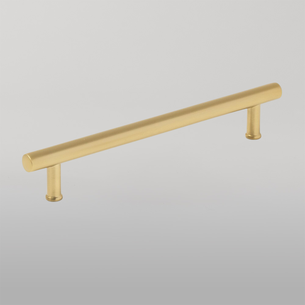 Momo Strano D Handle 160mm Brushed Satin Brass