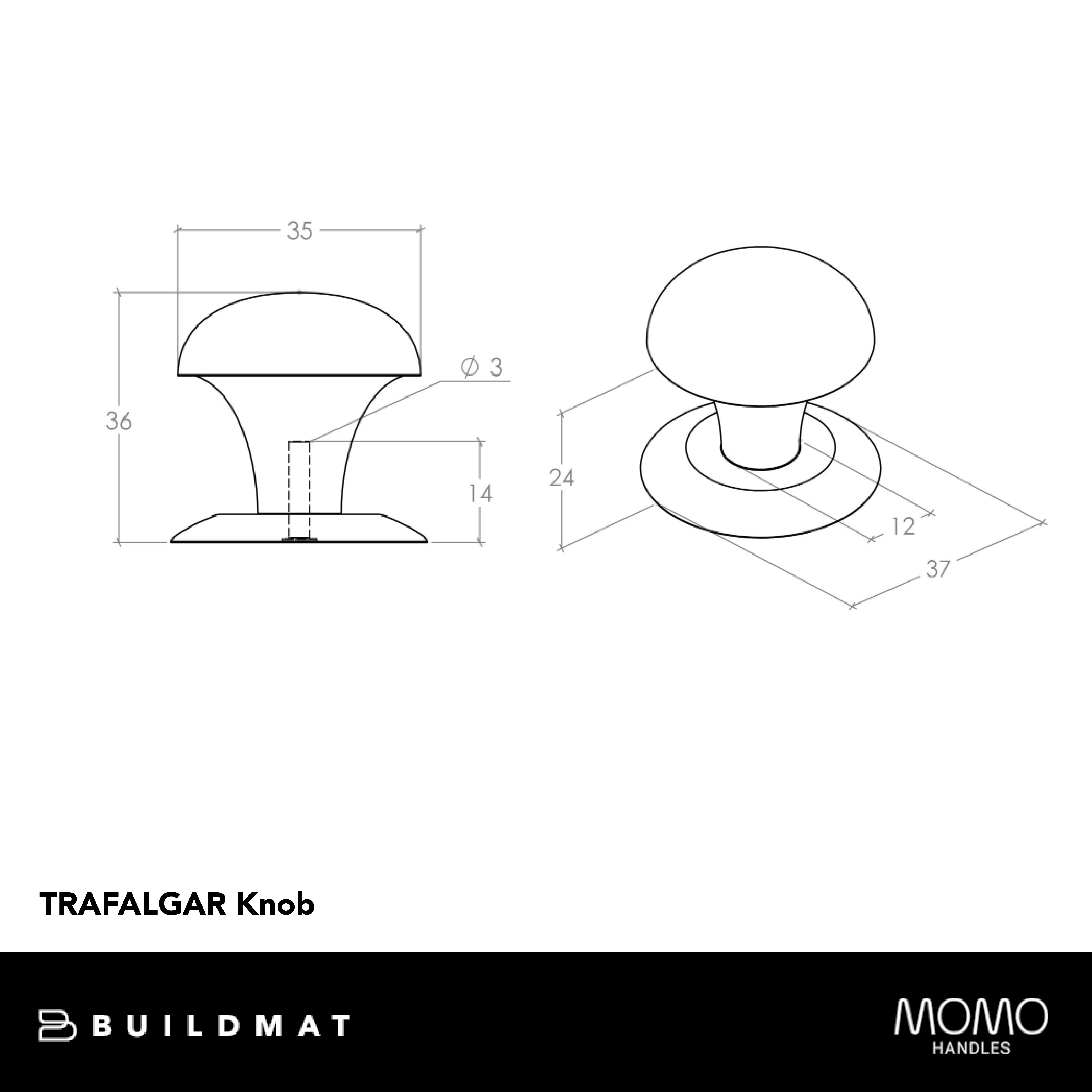 Momo Trafalgar Round Knob 37mm Bronze