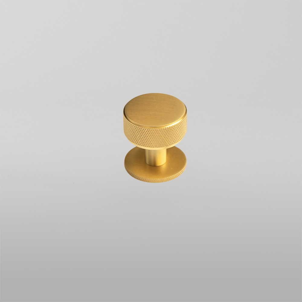 Momo Belgravia Solid Brass Round Knob 35mm Brushed Satin Brass