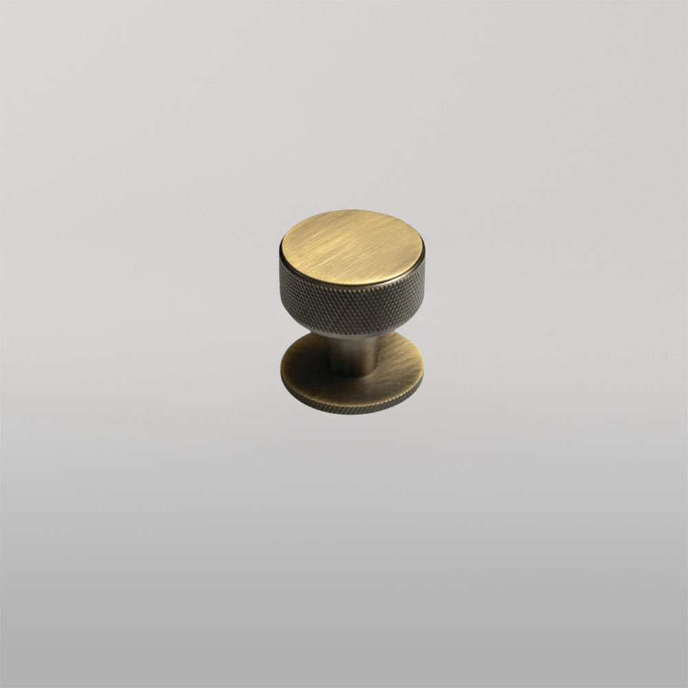 Momo Belgravia Solid Brass Round Knob 35mm Dark Brushed Brass