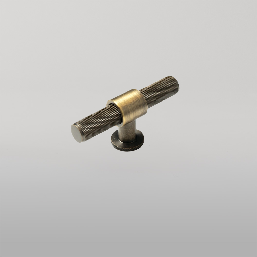 Momo Belgravia Solid Brass T Knob 82mm Dark Brushed Brass