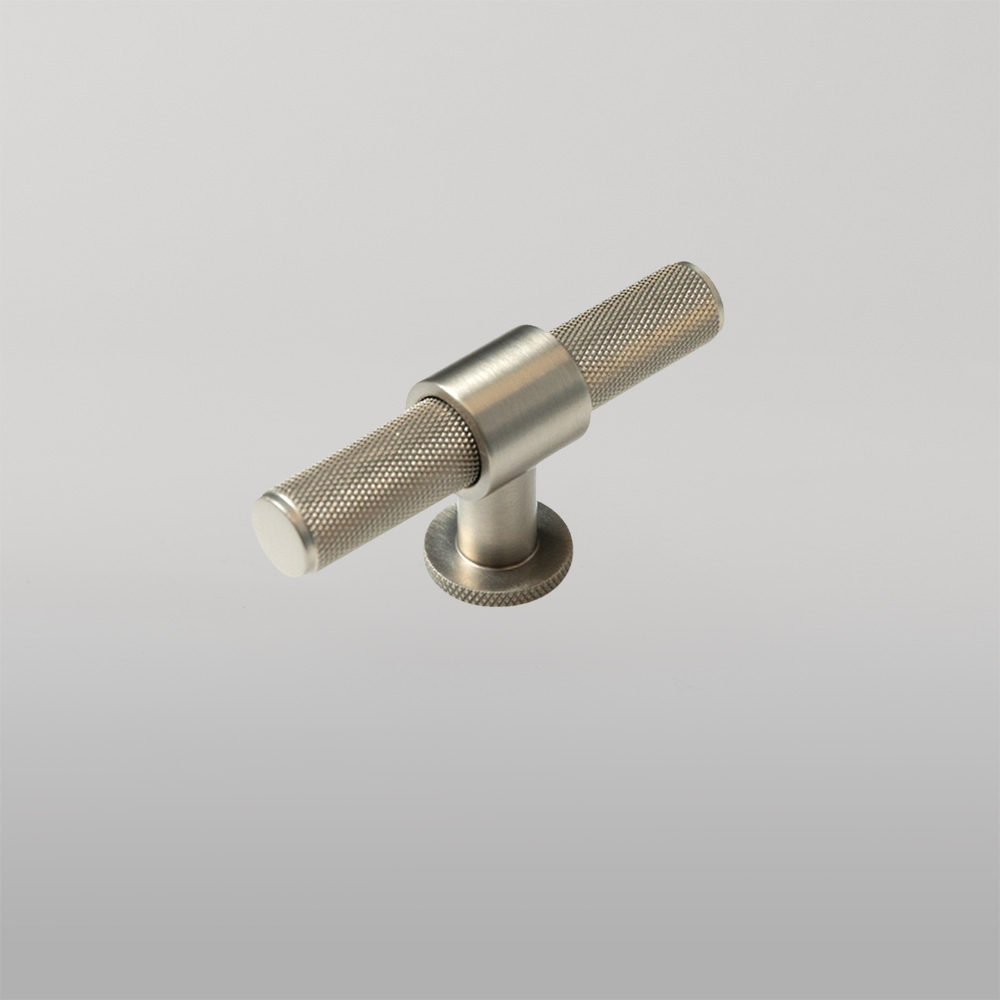 Momo Belgravia Solid Brass T Knob 82mm Dull Brushed Nickel