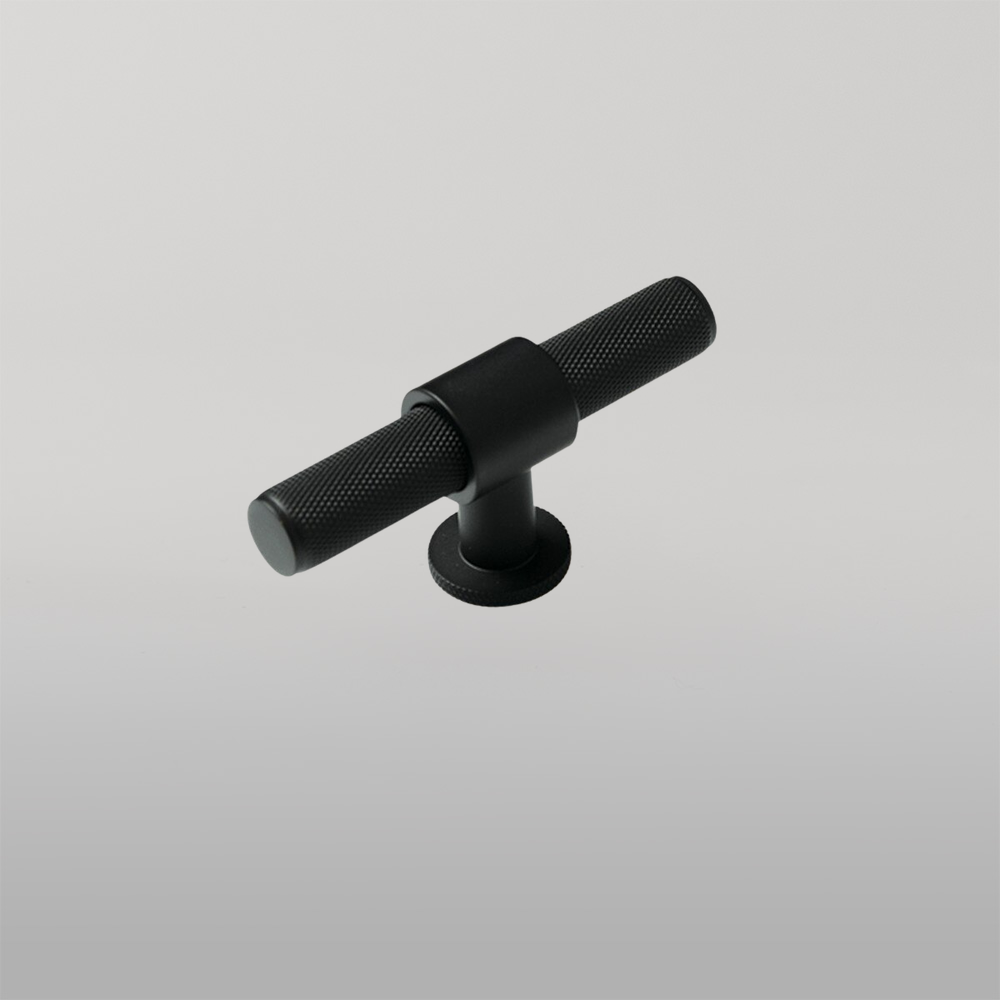 Momo Belgravia Solid Brass T Knob 82mm Matte Black