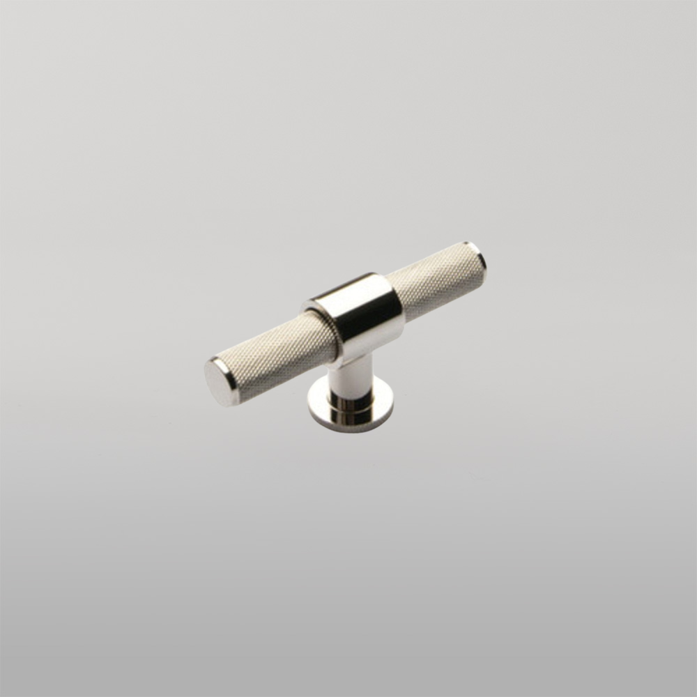 Momo Belgravia Solid Brass T Knob 82mm Polished Nickel