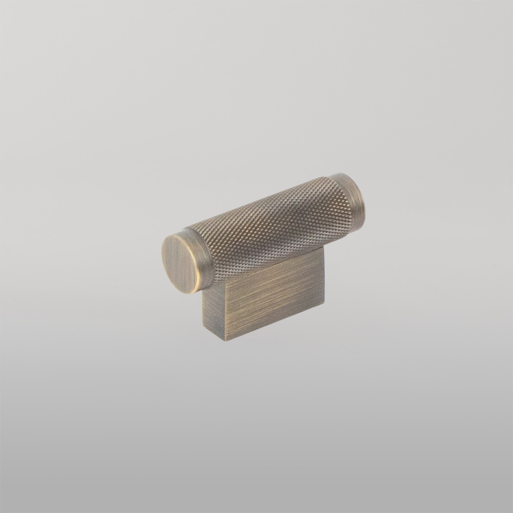 Momo Brighton Solid Brass T Knob 50mm Dark Brushed Brass