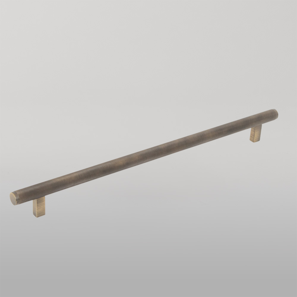 Momo Bellevue Solid Brass Knurled Appliance Pull 416mm Dark Brushed Brass