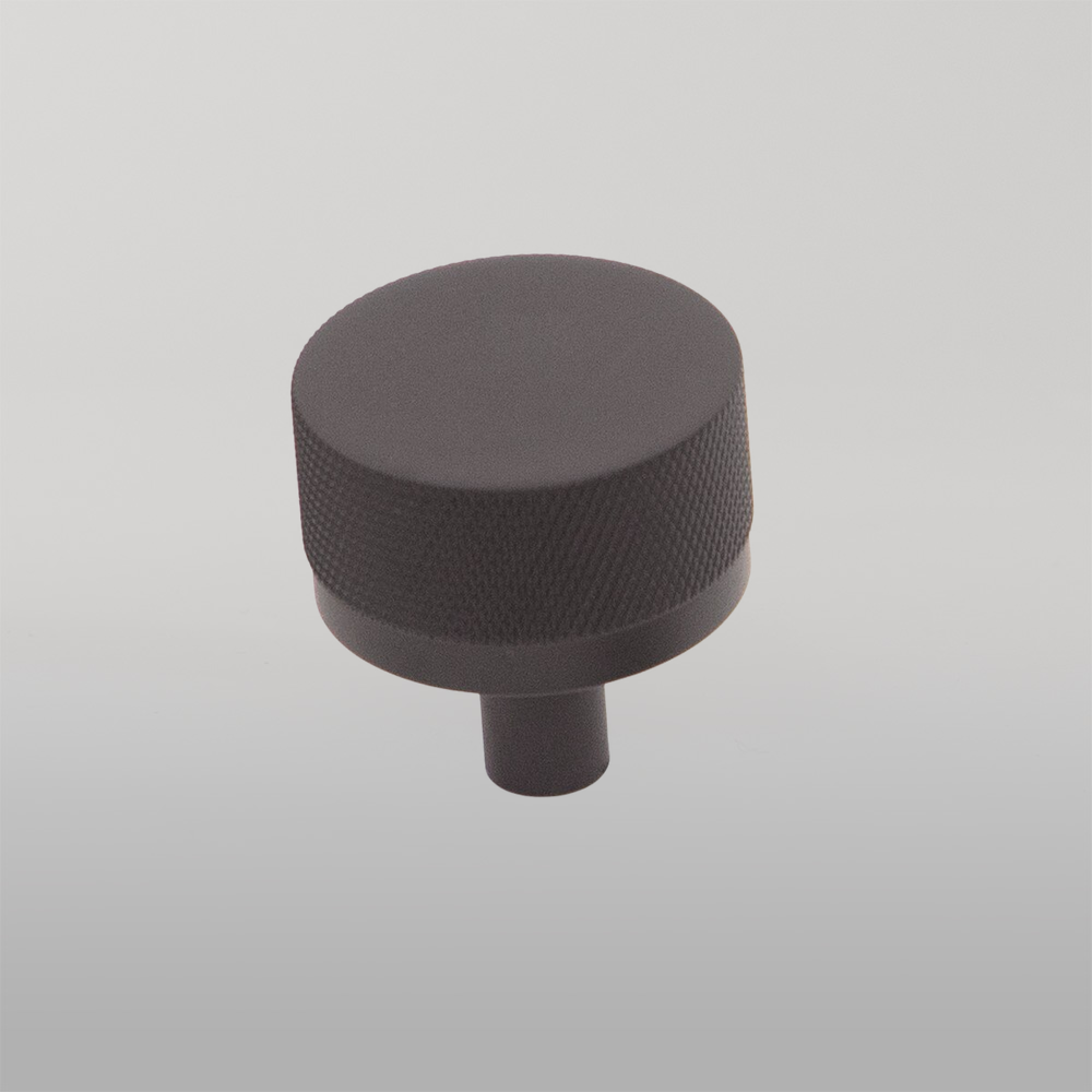 Momo Bellevue Solid Brass Knurled Knob 35mm Matte Black